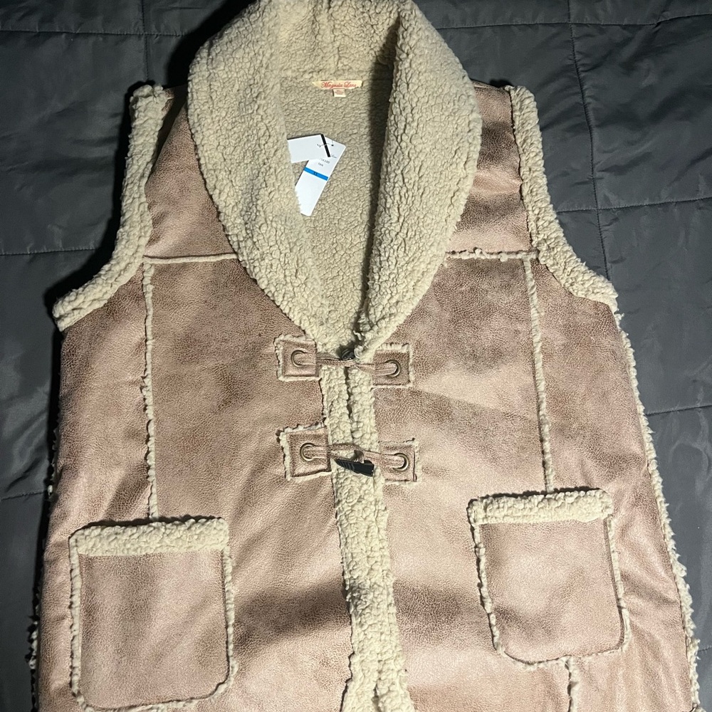 Shearling Lined Brown Vest
